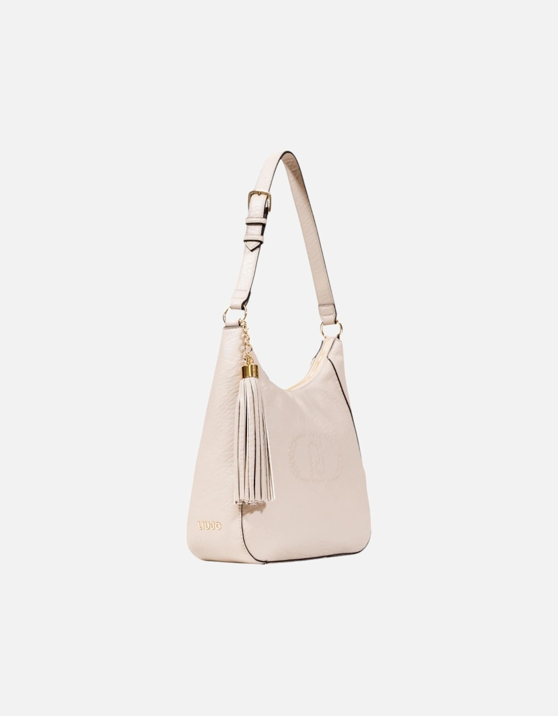 Handbag with Shoulder Strap and Zip Fastening Women - Beige Bags