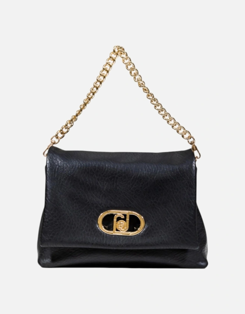 Elegant Polyurethane Structured Handbag Women - Black Bags