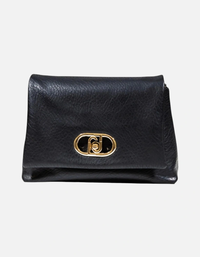 Elegant Polyurethane Structured Handbag Women - Black Bags
