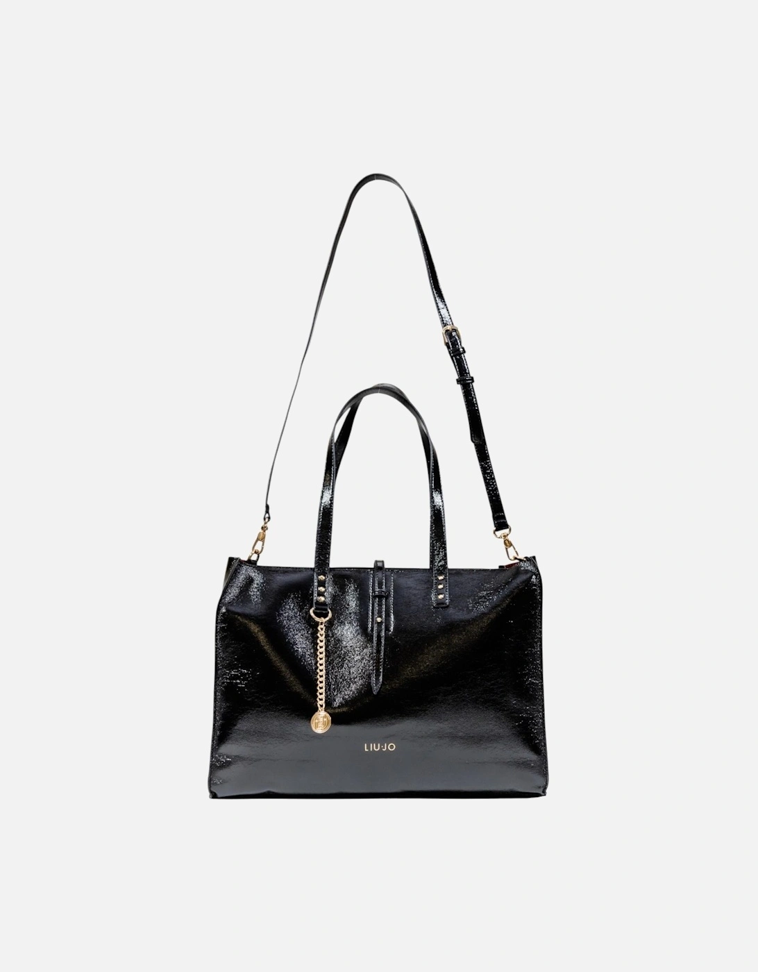Handbag with Zip and Shoulder Strap Women - Black Bags