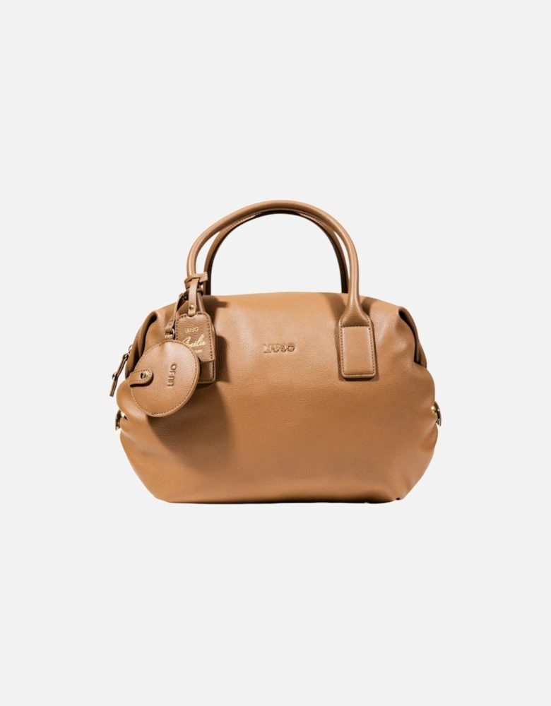 Elegant Polyurethane Tote Bag Women - Beige