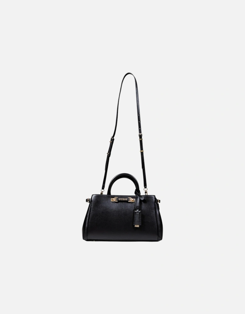 Zip Fastening Polyurethane Bag Women - Black