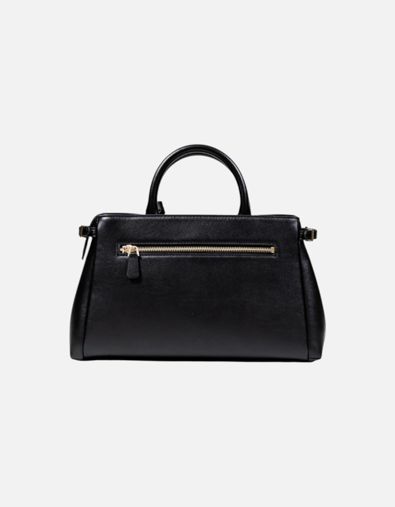 Zip Fastening Polyurethane Bag Women - Black