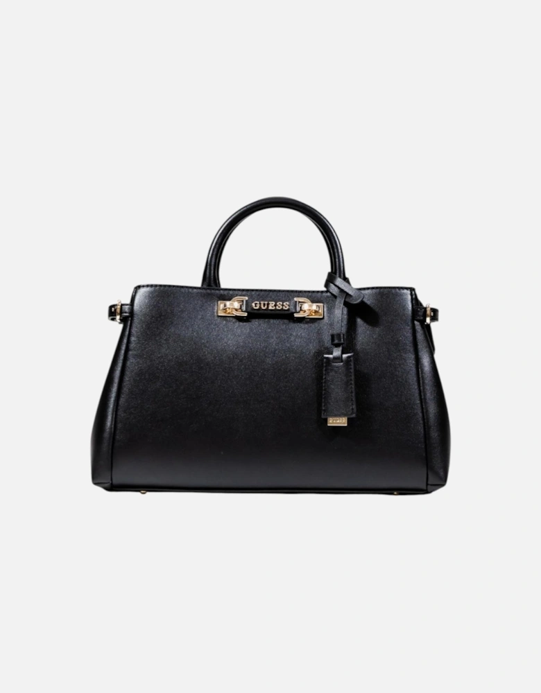Zip Fastening Polyurethane Bag Women - Black