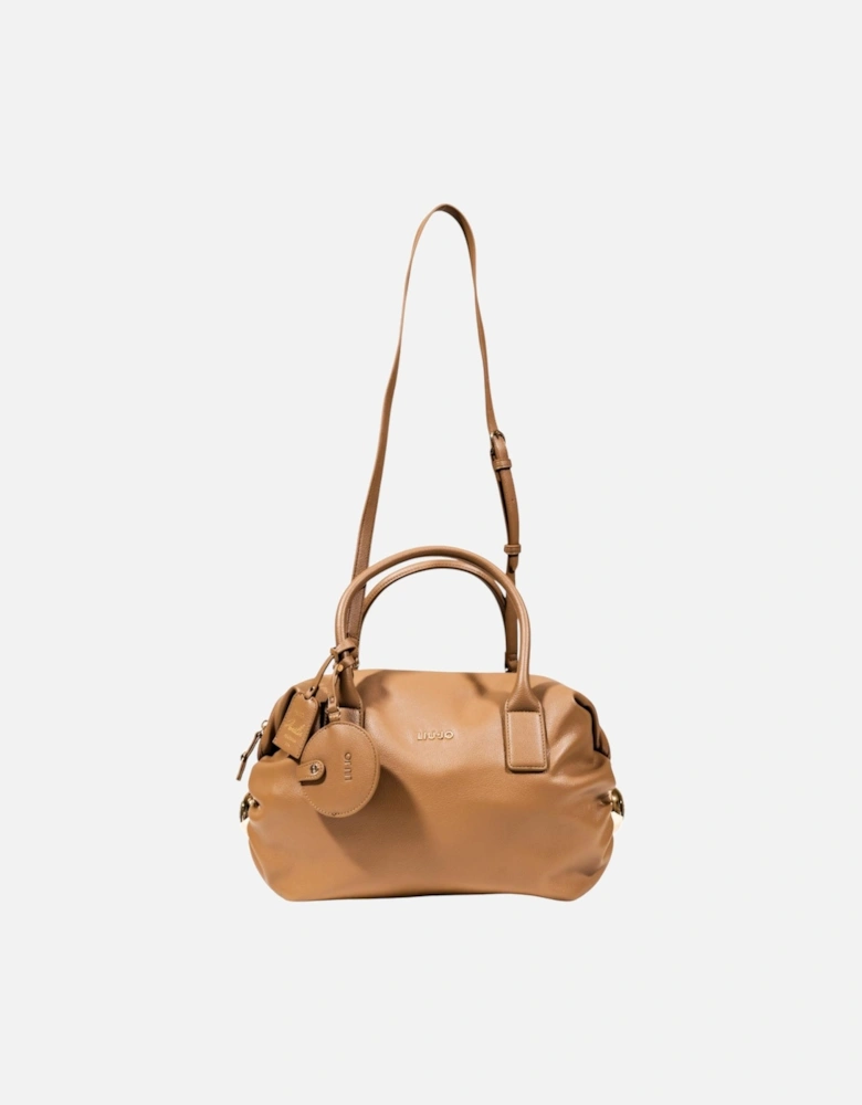 Elegant Polyurethane Tote Bag Women - Beige