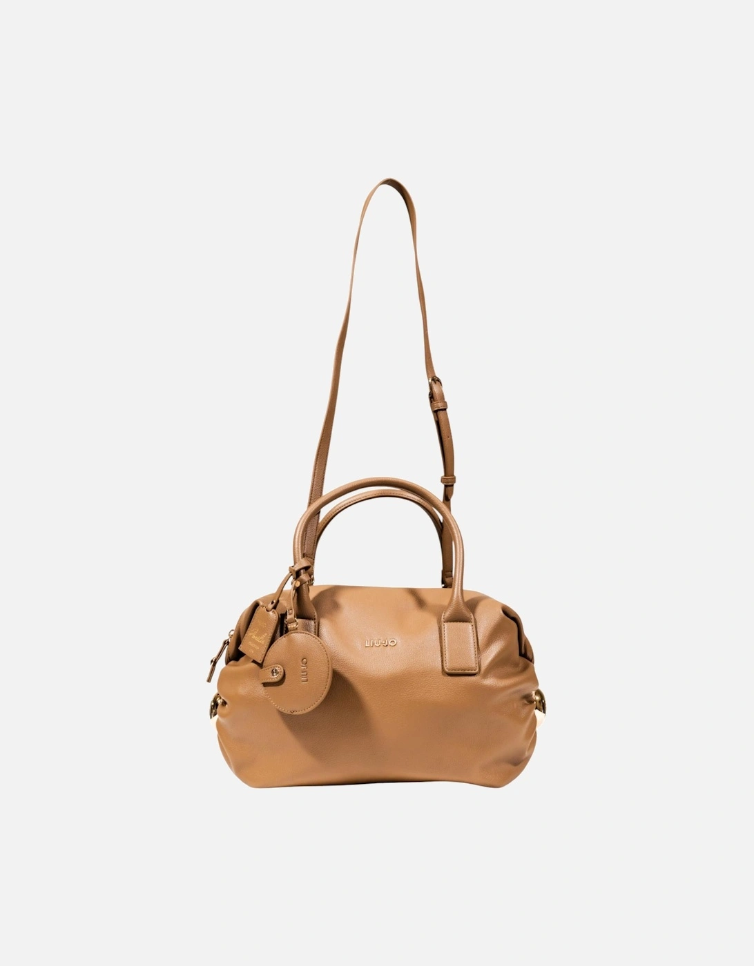 Elegant Polyurethane Tote Bag Women - Beige