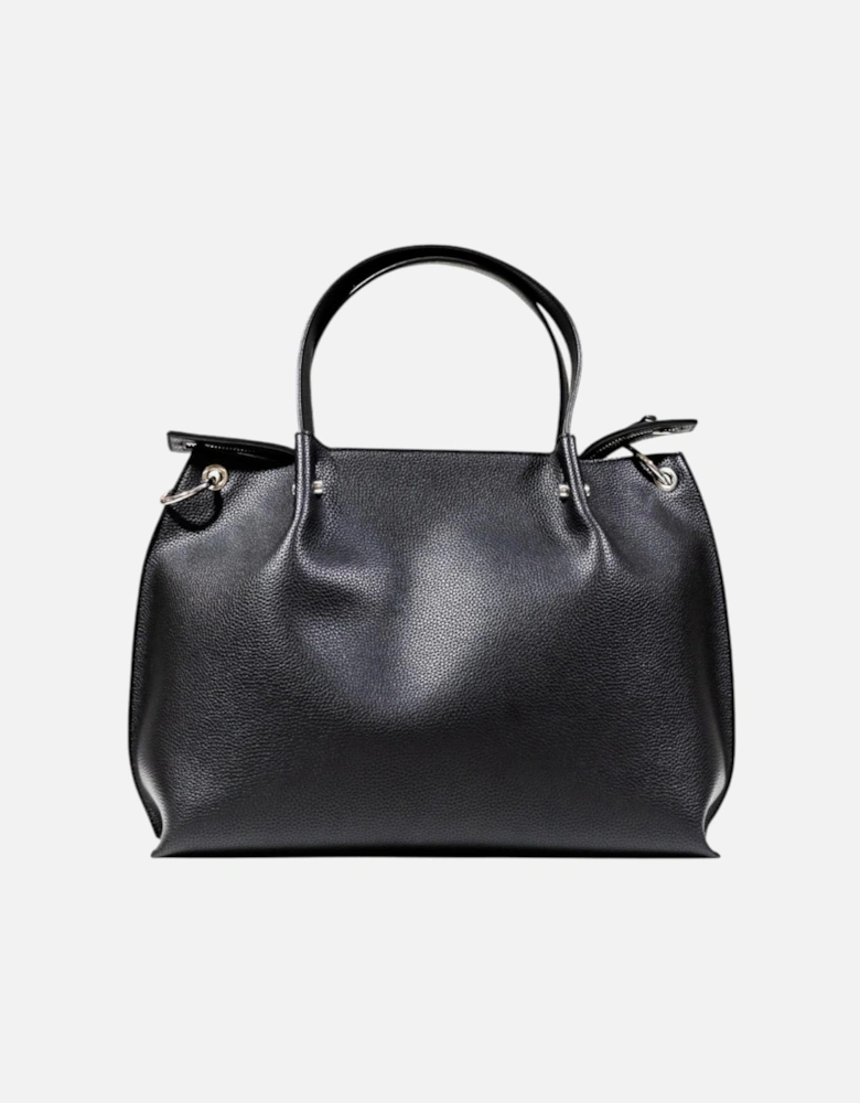 Handbag with Shoulder Strap and Button Fastening Women - Black Bags