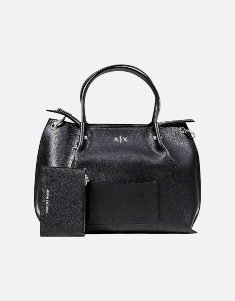 Handbag with Shoulder Strap and Button Fastening Women - Black Bags