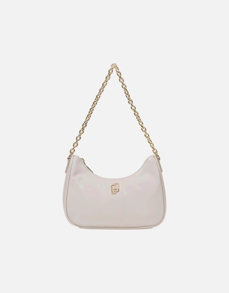 Zip-Closure Polyurethane Bag Women - Beige