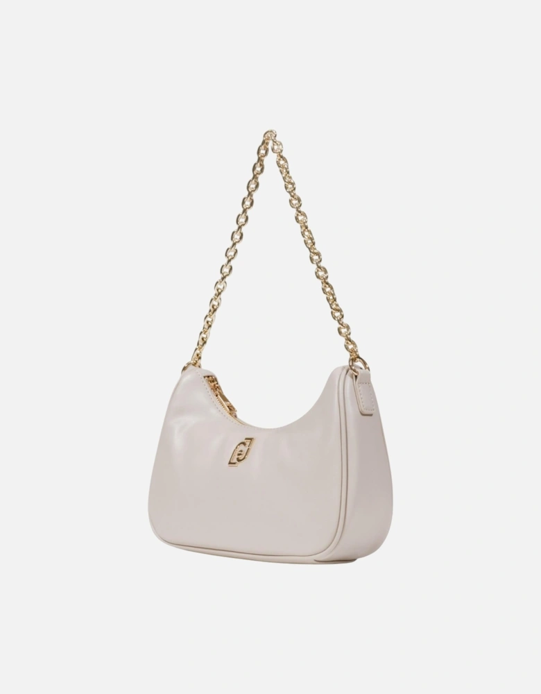 Zip-Closure Polyurethane Bag Women - Beige