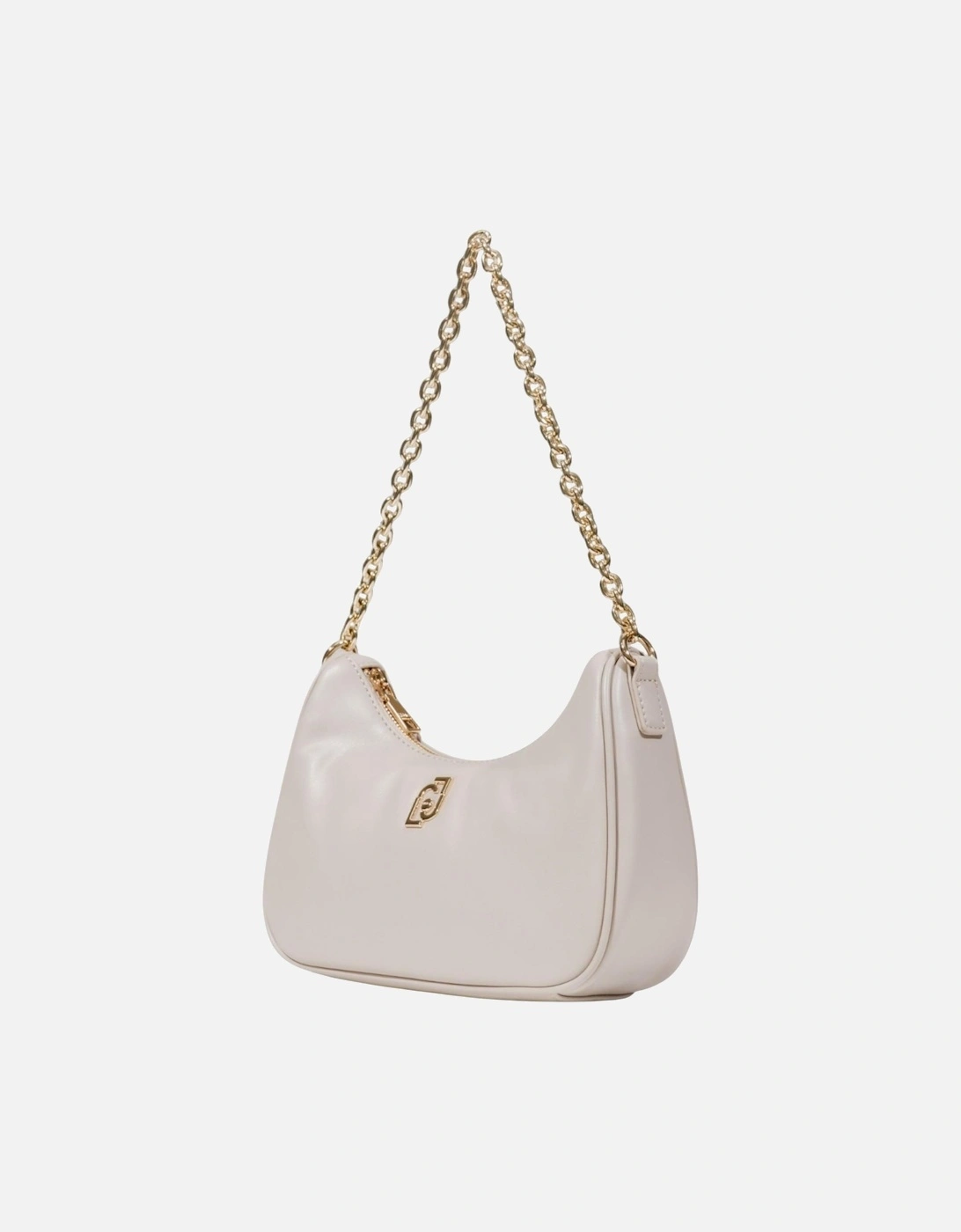 Zip-Closure Polyurethane Bag Women - Beige