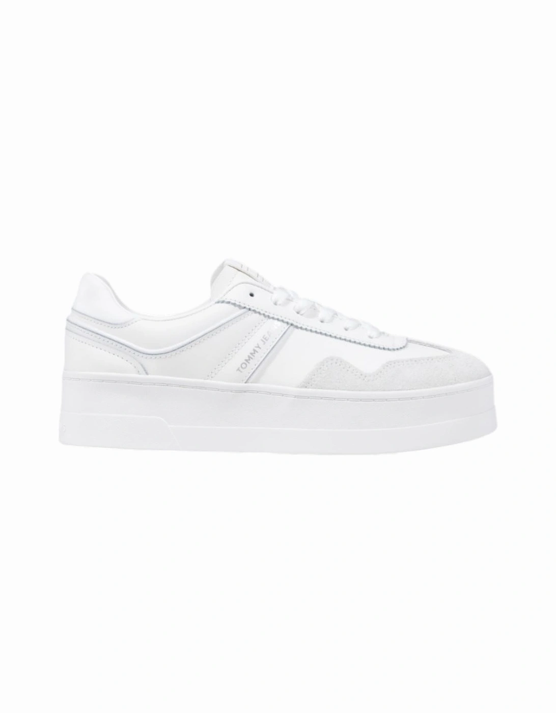 Platform Faux Leather Lace-Up Sneakers Women - White, 4 of 3