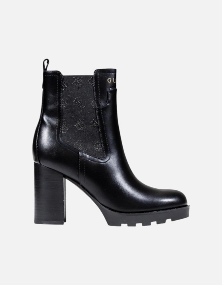 Polyurethane and Polyester Womens Boots - Black