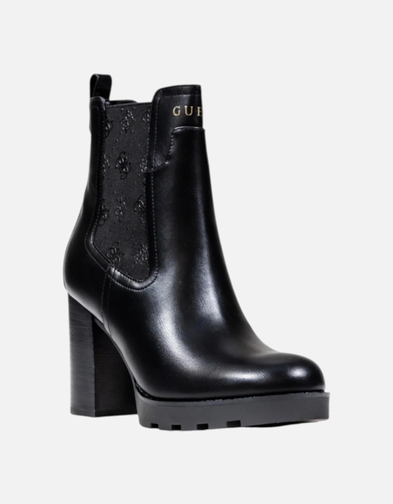 Polyurethane and Polyester Womens Boots - Black