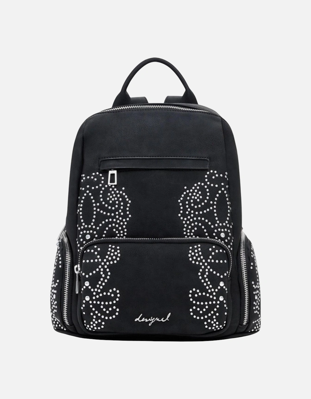 Rucksack with Zip and Multiple Pockets Women - Black Bags, 4 of 3