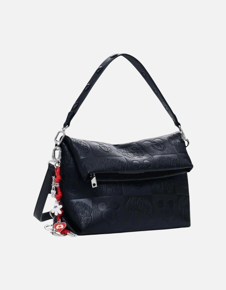 Zip Fastening Polyurethane Bag Women - Black