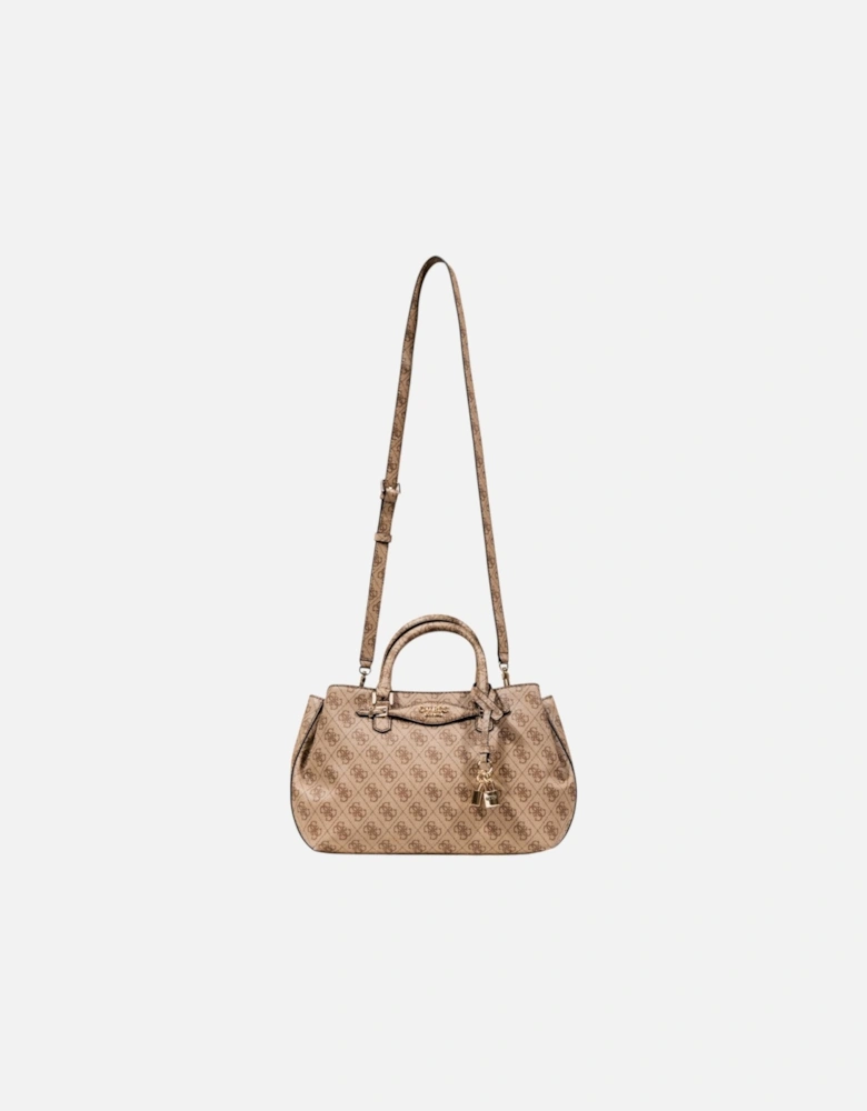 Handbag with Shoulder Strap and Zip Women - Beige Bags