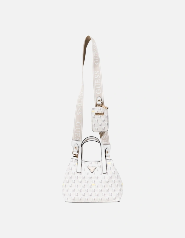 Handbag with Button Fastening Women - White Bags