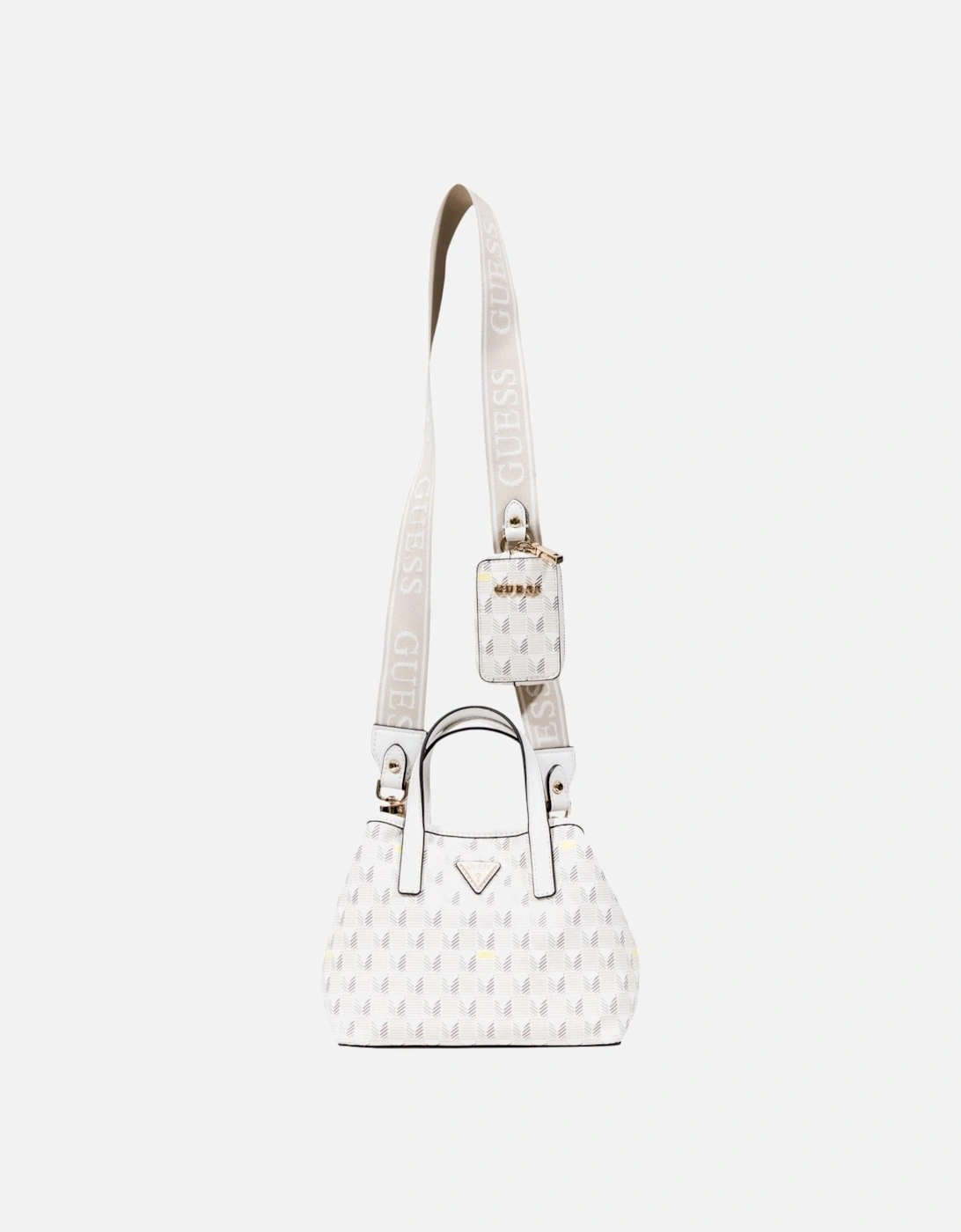 Handbag with Button Fastening Women - White Bags