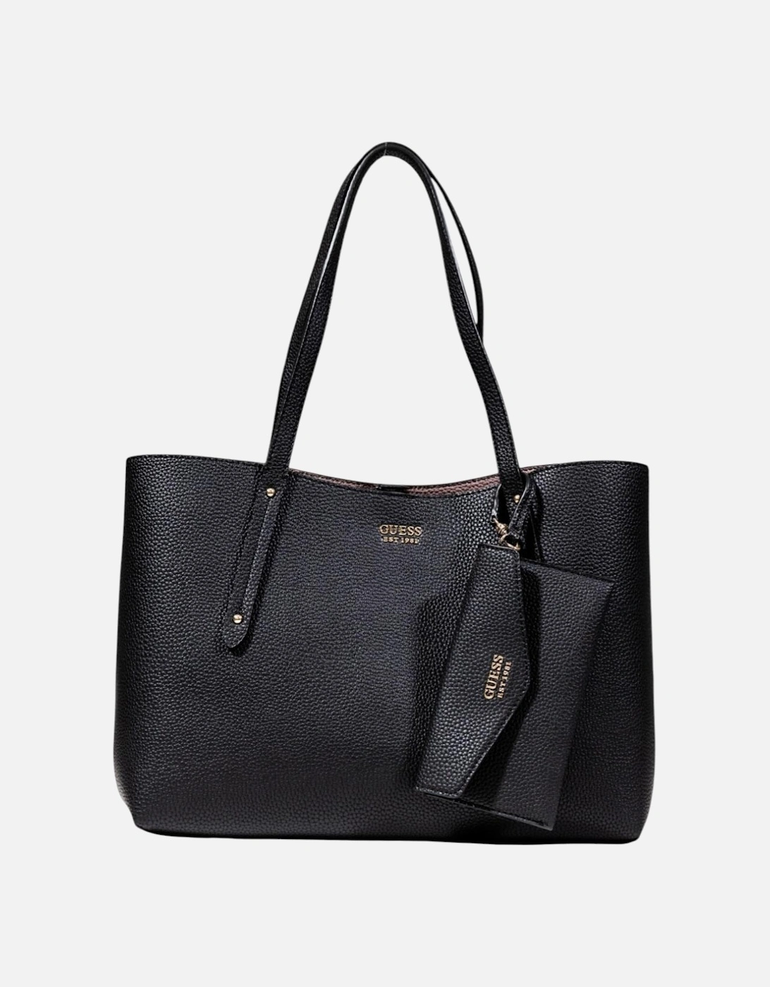Elegant Polyurethane Tote Bag Women - Black, 4 of 3
