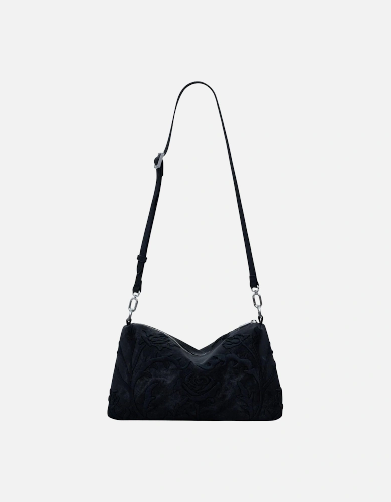 Zip Fastening Polyurethane Bag Women - Black