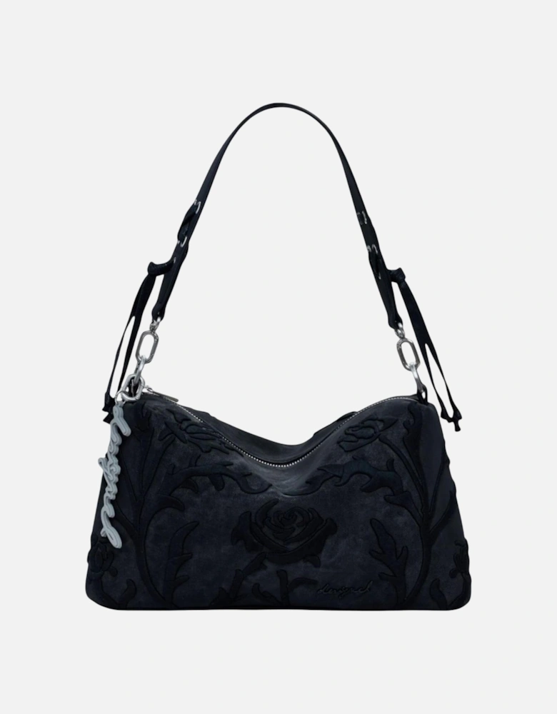 Zip Fastening Polyurethane Bag Women - Black