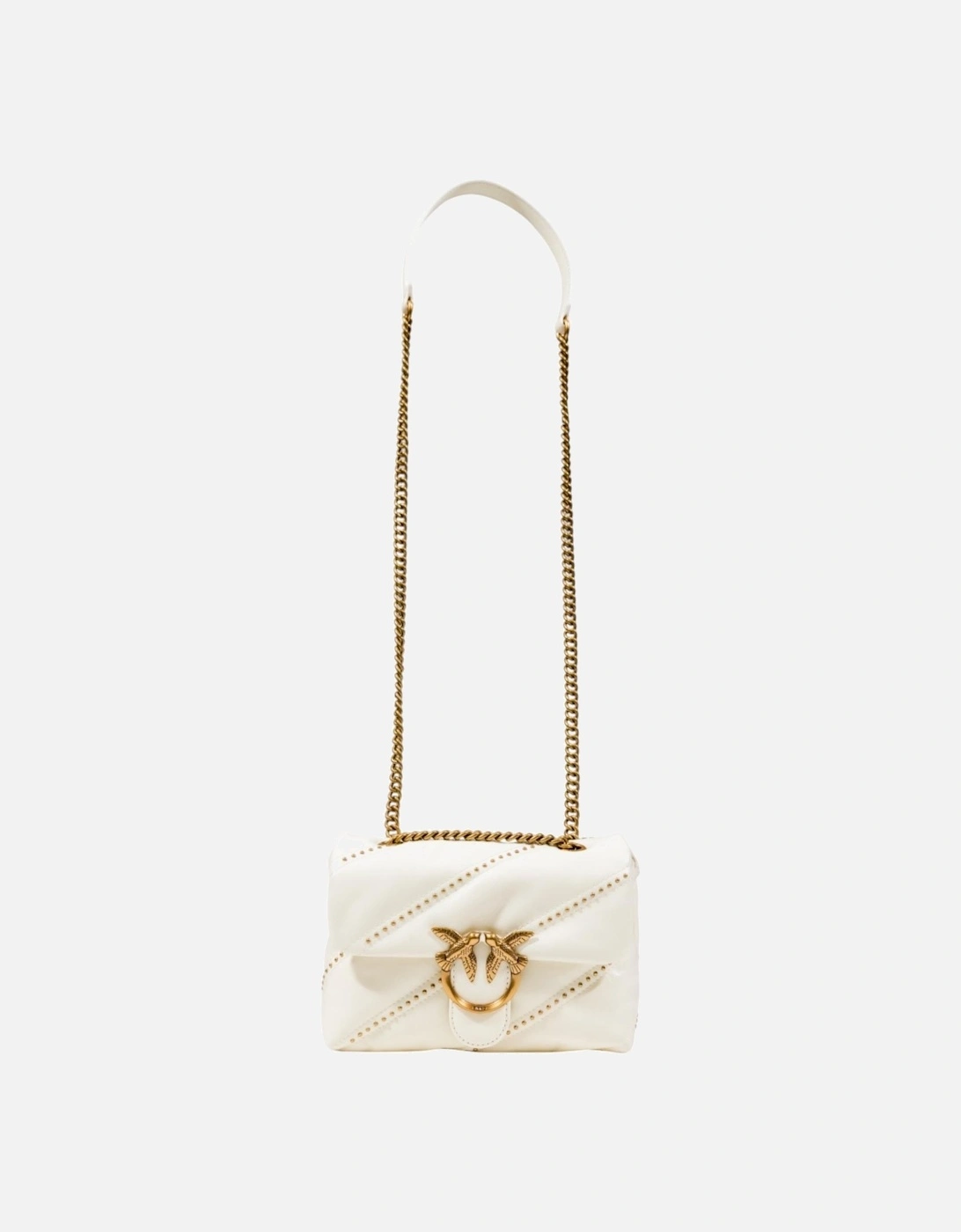 Hook Button Polyurethane Bag with Inside Compartments Women - White, 4 of 3