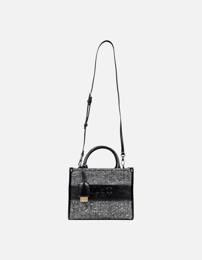 Handbag with Shoulder Strap and Front Pockets Women - Black Bags