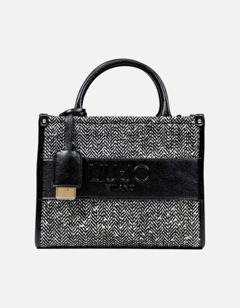 Handbag with Shoulder Strap and Front Pockets Women - Black Bags