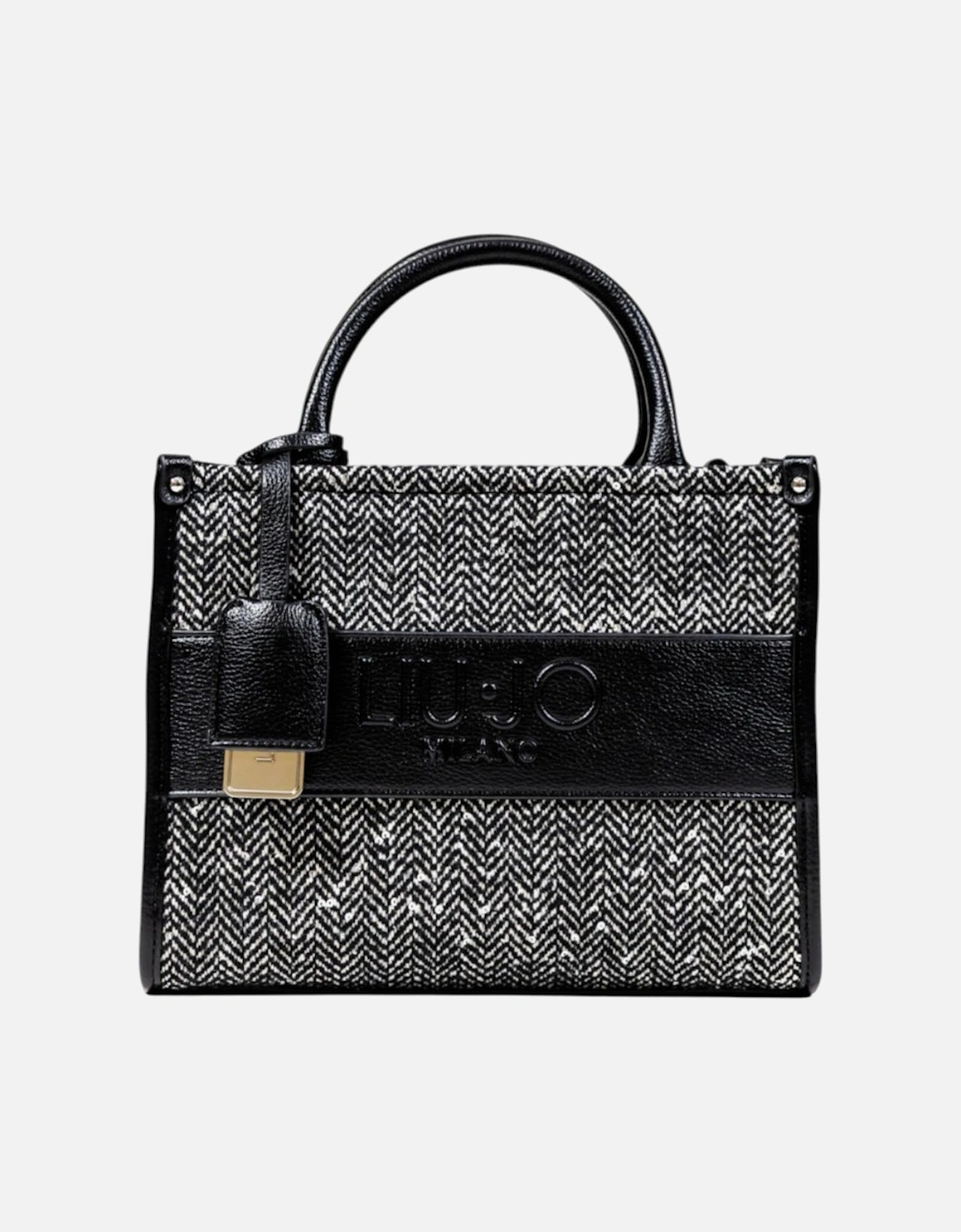 Handbag with Shoulder Strap and Front Pockets Women - Black Bags, 4 of 3