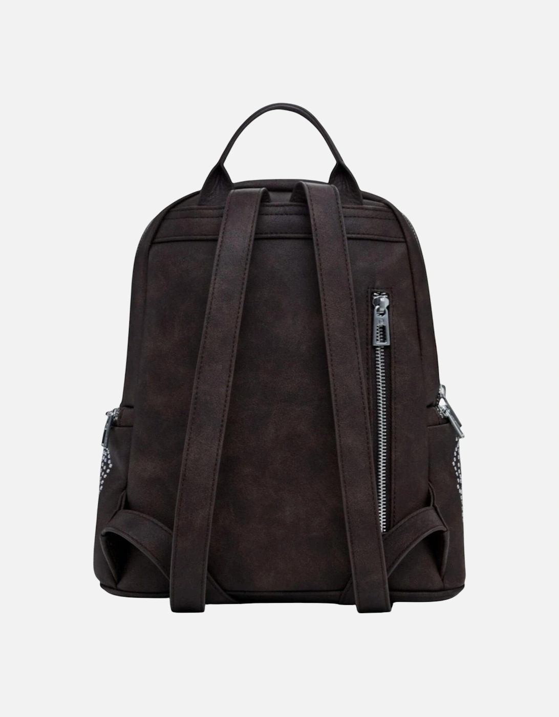 Rucksack with Zip and Multiple Pockets Women - Brown Bags