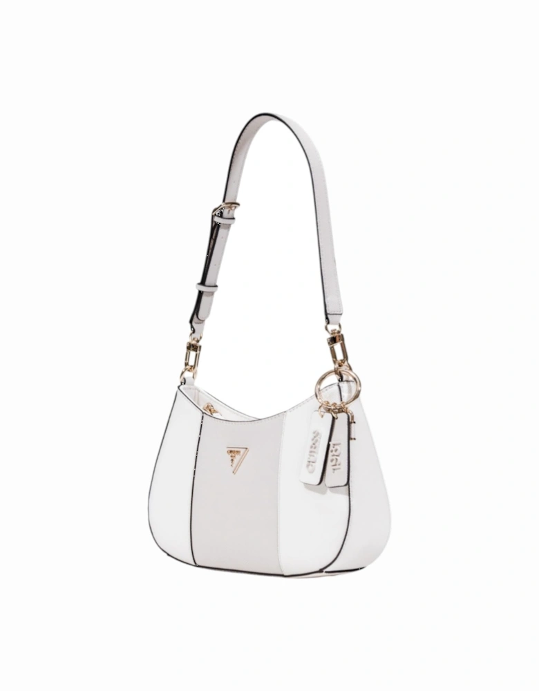 Zip Fastening Polyurethane Bag Women - White