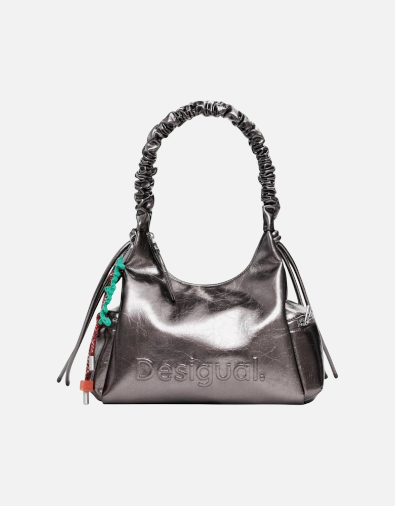 Handbag with Zip Fastening in Polyurethane Women - Grey Bags