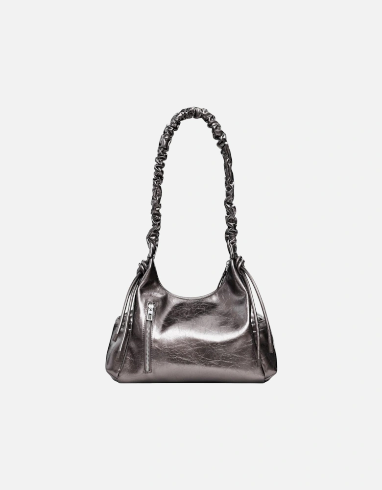 Handbag with Zip Fastening in Polyurethane Women - Grey Bags