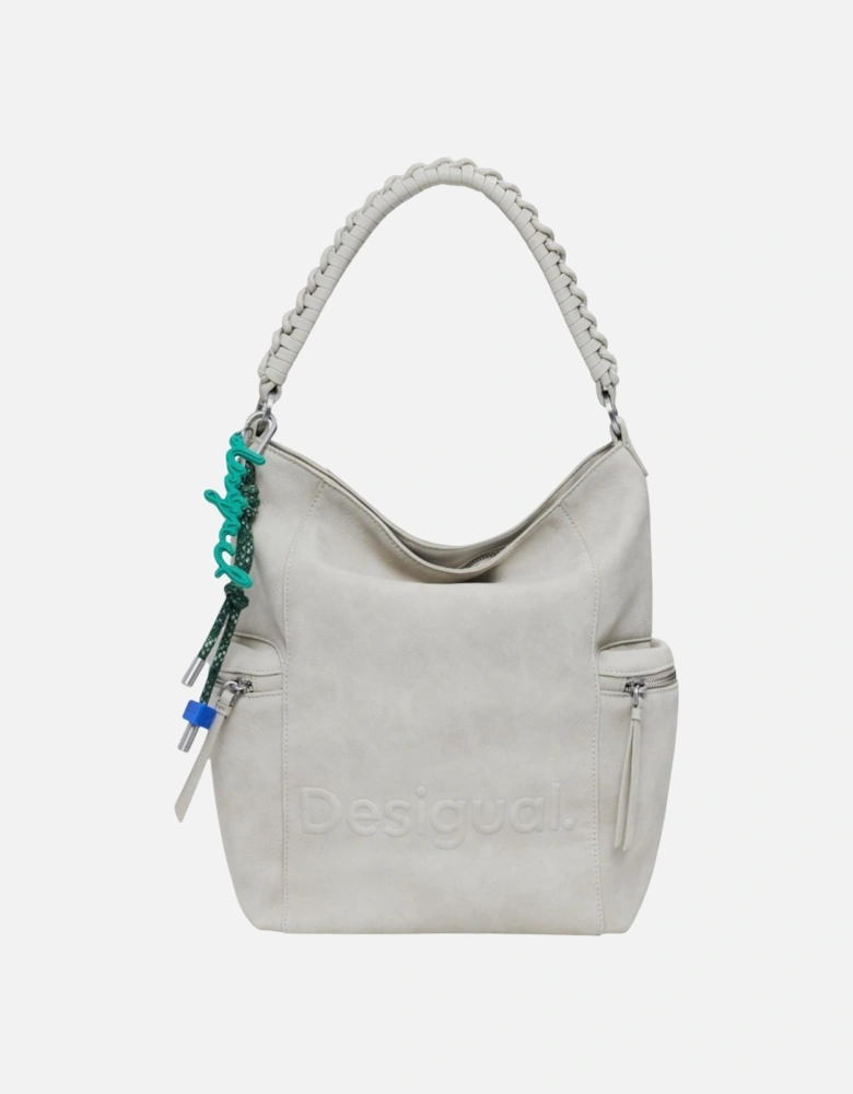 Designer Tote Bag with Zip Fastening Women - Grey