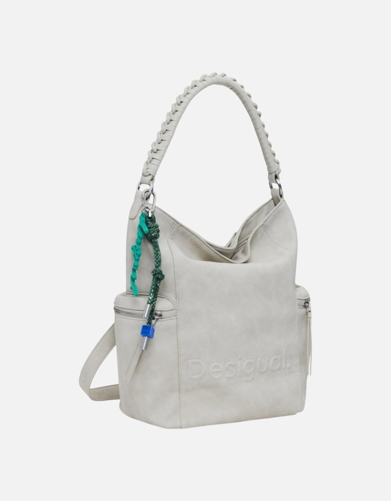 Designer Tote Bag with Zip Fastening Women - Grey