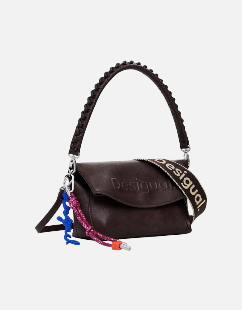 Stylish Patterned Shoulder Bag Women - Brown