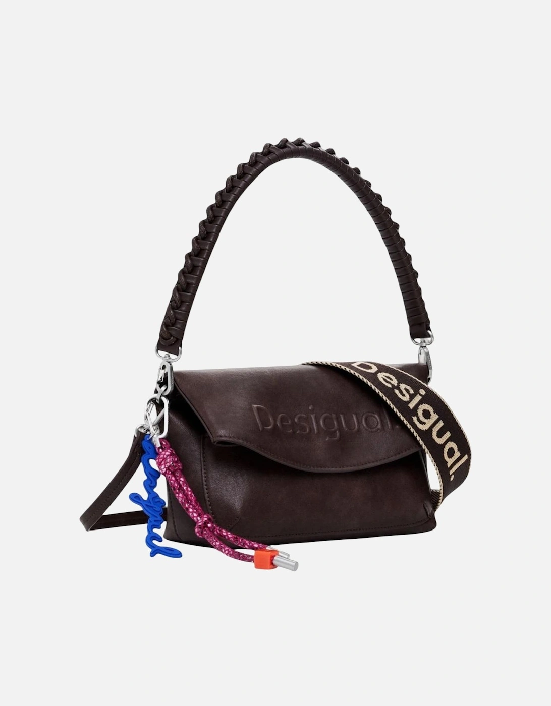 Stylish Patterned Shoulder Bag Women - Brown