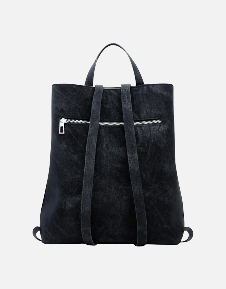 Elegant Textured Tote Bag with Zipper Closure Women - Black