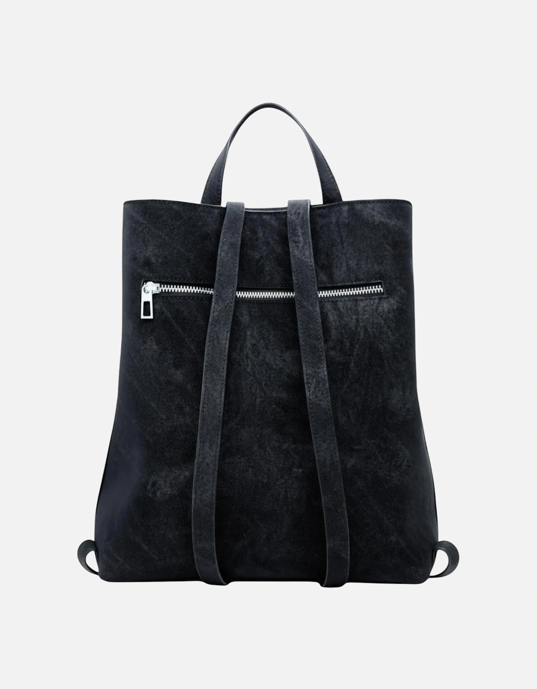 Elegant Textured Tote Bag with Zipper Closure Women - Black