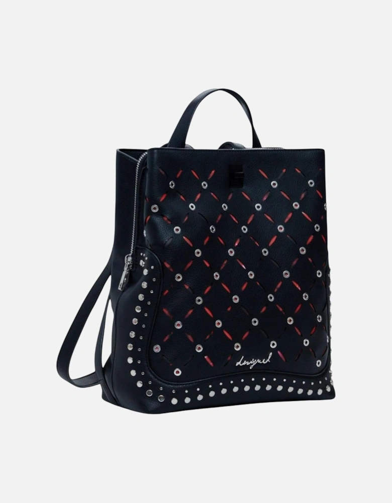 Elegant Polyurethane Tote Bag Women - Black