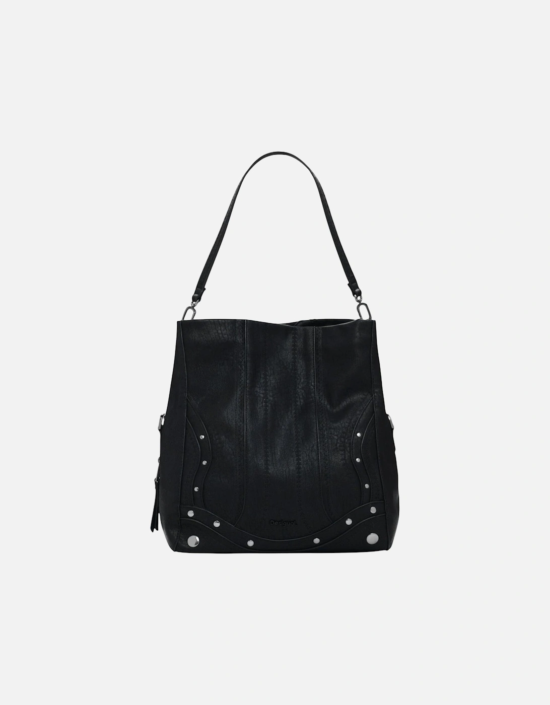 Polyurethane Structured Tote Bag Women - Black, 4 of 3