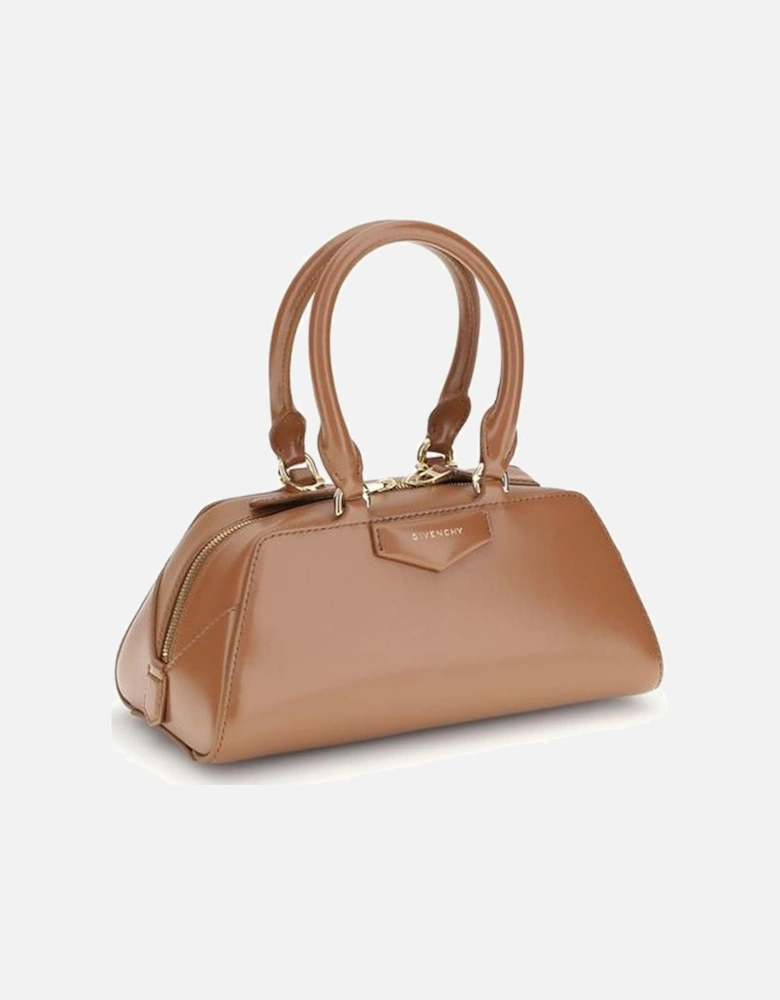 Antigona East West Mini Handbag with Gold Details Women - Brown