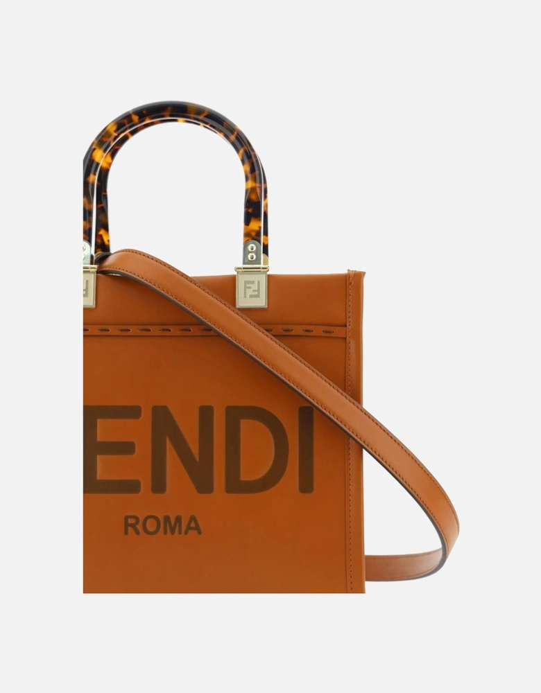 Sunshine Small Leather Shoulder Bag Women - Brown