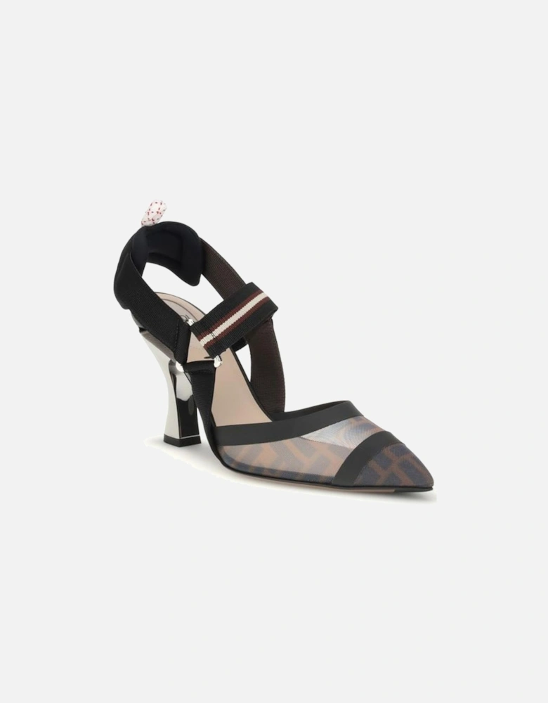 Leather High-Top Sneakers with Lace-Up Detailing Women - Black Pumps