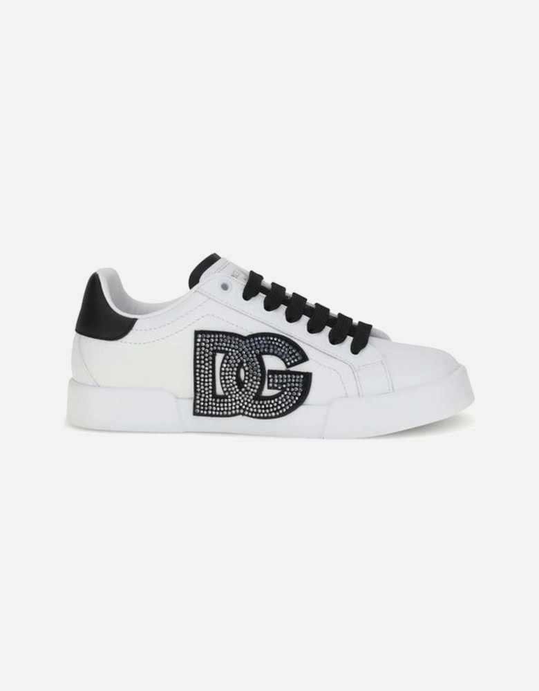 Leather Ankle Strap Sandals with Block Heel Women - White Sneakers