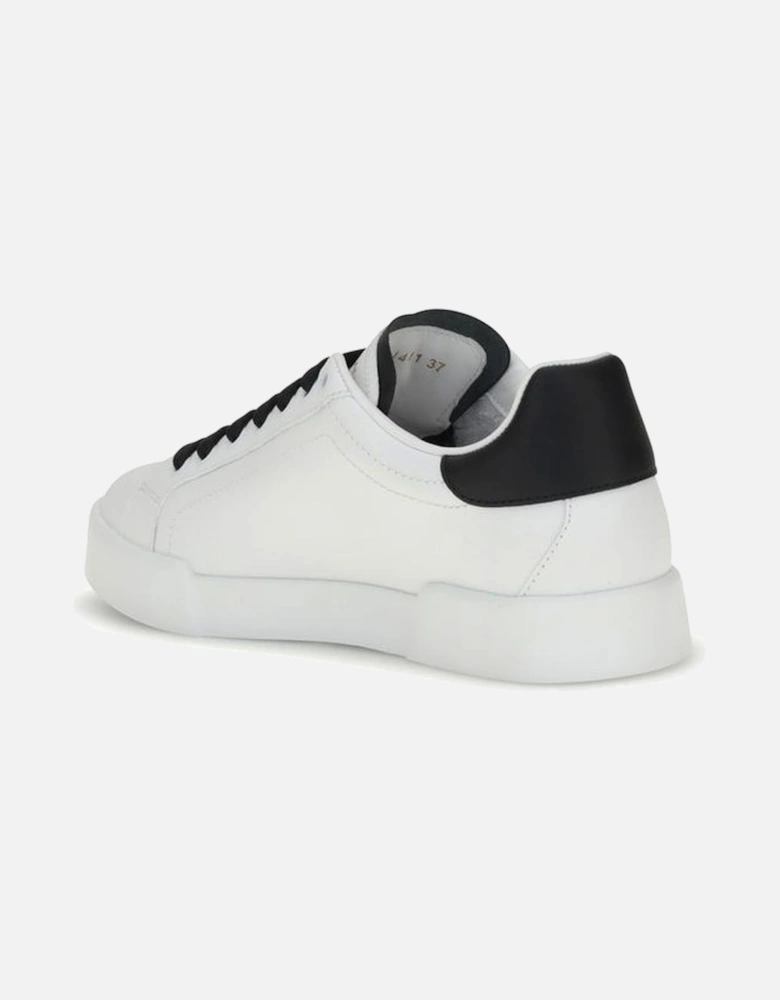 Leather Ankle Strap Sandals with Block Heel Women - White Sneakers