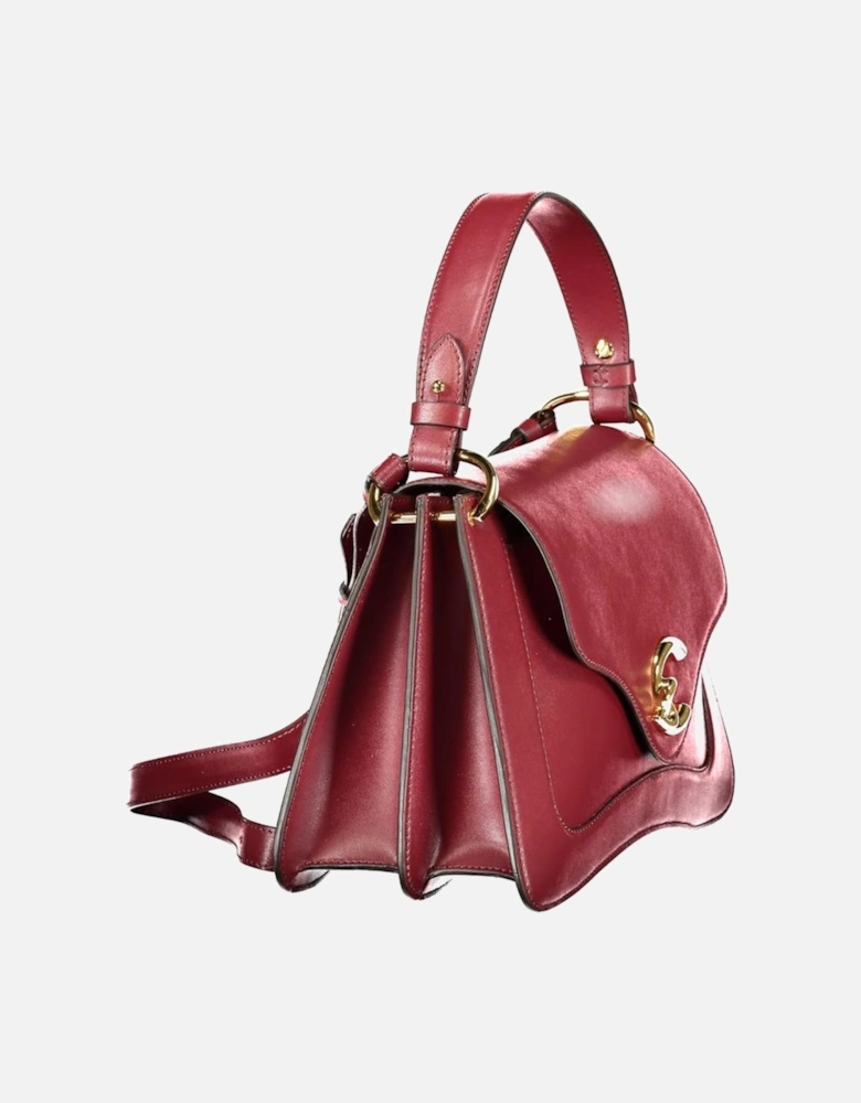 Leather Lace-Up Ankle Boots with Chunky Sole Women - Purple Handbags