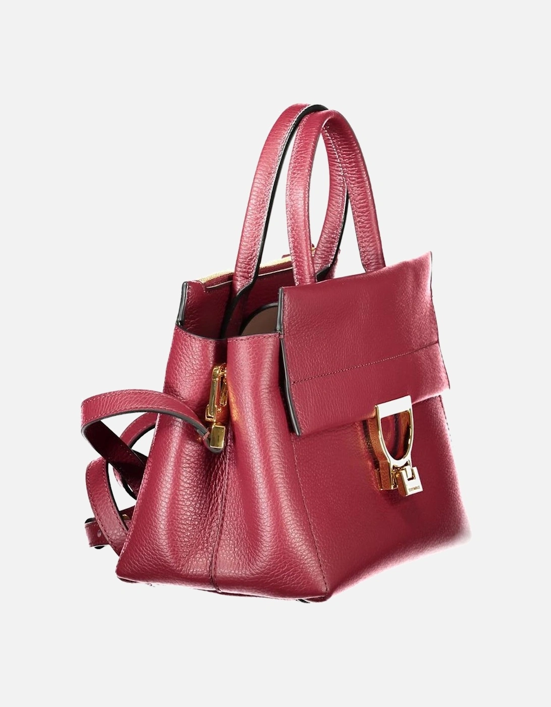 Leather Biker Jacket with Zipper Details Women - Purple Handbags