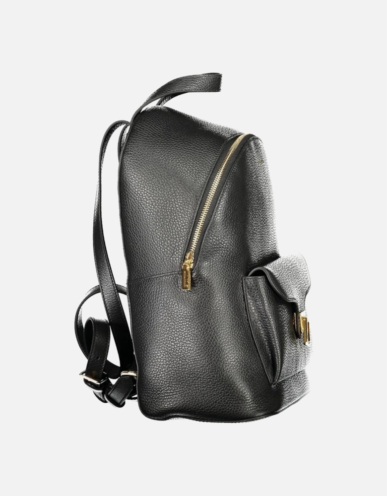 Leather Biker Jacket with Zipper Detailing Women - Black Backpacks